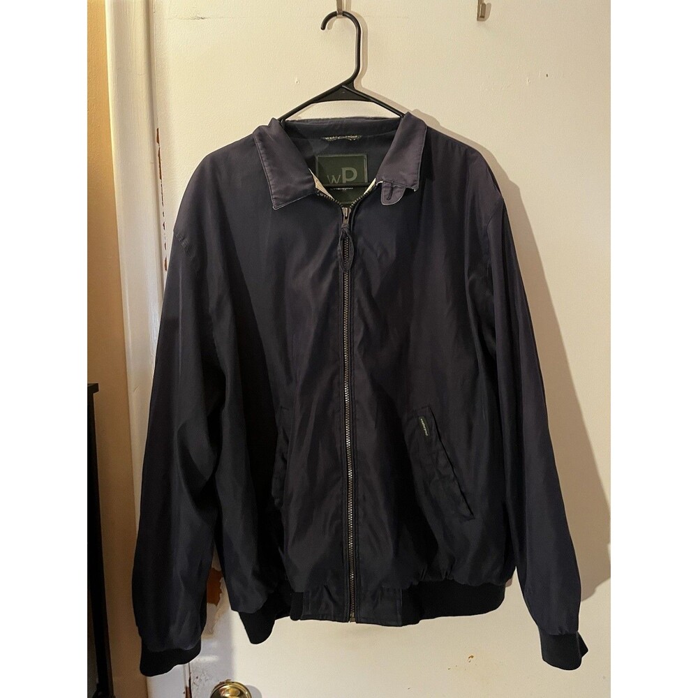 Weatherproof Vintage Microfiber Bomber Jacket Navy Blue XLL